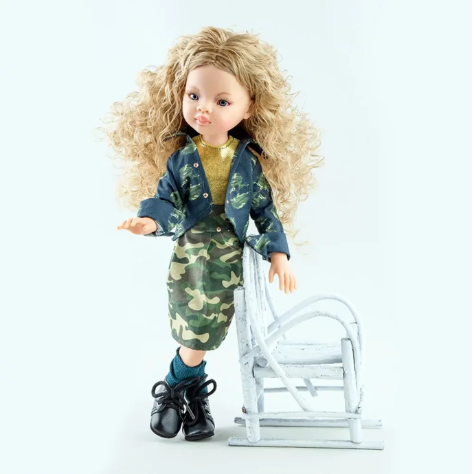 Doll Manika in camouflage outfit, articulated