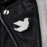 Ceramic brooch "Dove"