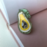 Ceramic brooch "Avocado"