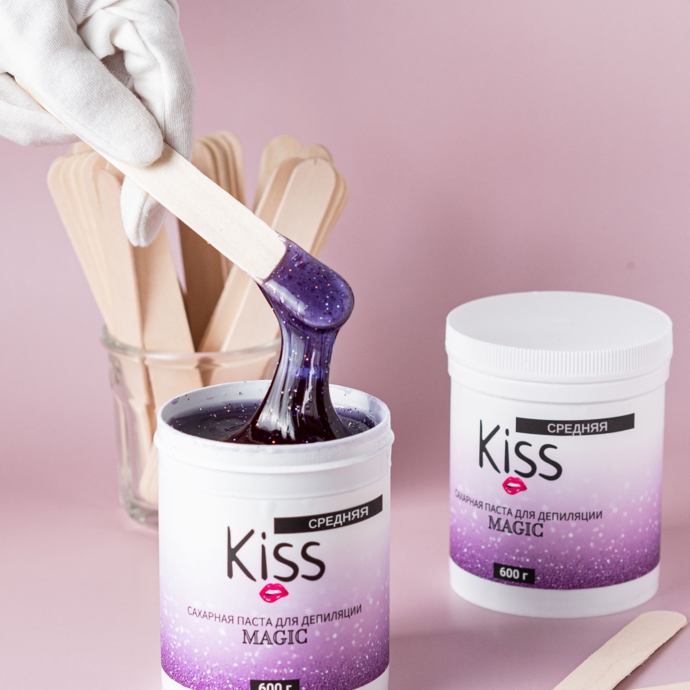 Kiss - Сахарная паста для депиляции Kiss magic 600 гр.(средняя)
