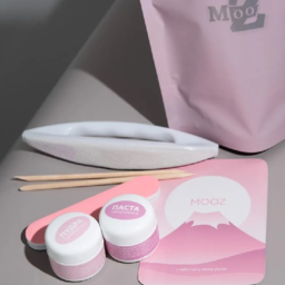 Japanese Manicure Set - Mooz (Polishing Powder 5g, Mineral Paste 5g, Kichin, Orange Stick 2pcs, Polisher))