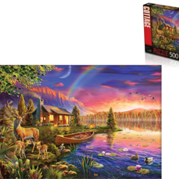 500 Pcs Puzzle - Lakeside Cabin