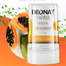 Natural mineral deodorant for the body with papaya extract