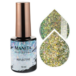 Manita Professional Gel Polish -  'multichrome reflective" ამრეკლავი იუკას ფანტელებით No03 (10 მლ)
