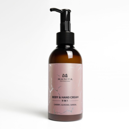 Manita Professional Cream - ხელებისა და სხეულისთვის ალუბალი, ნუში, სანდალი 150მლ.