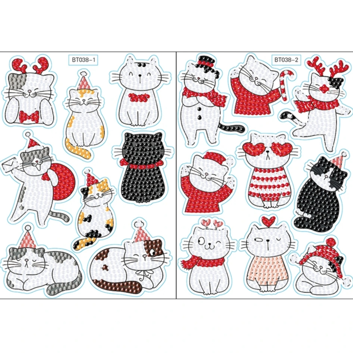 Diamond mosaic stickers "Cats"