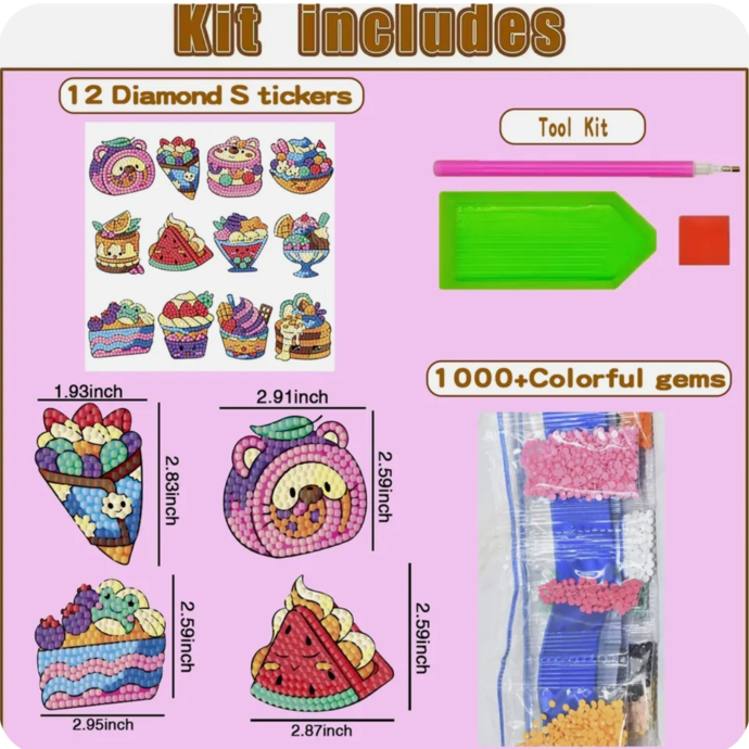 Diamond mosaic stickers "Princesses"