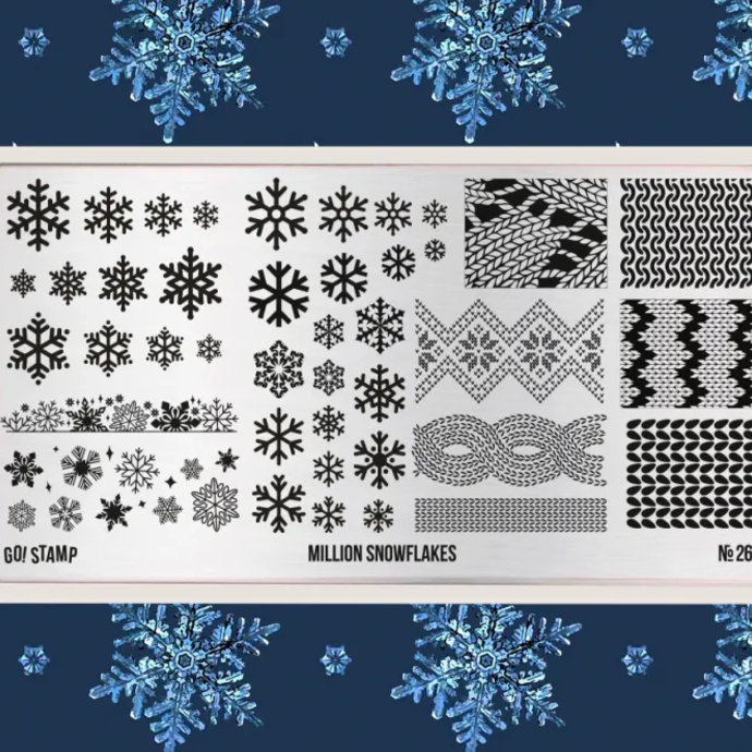 GO! STAMP Stamping plate - 268 Million Snowflakes