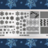 GO! STAMP Stamping plate - 268 Million Snowflakes
